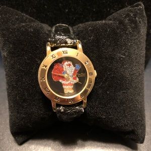 Pierre Nicole Gold Tone Women’s/Girls Santa Watch